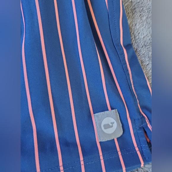 Vineyard Vines Blue and Pink Striped Swim Trunks - Picture 6 of 6